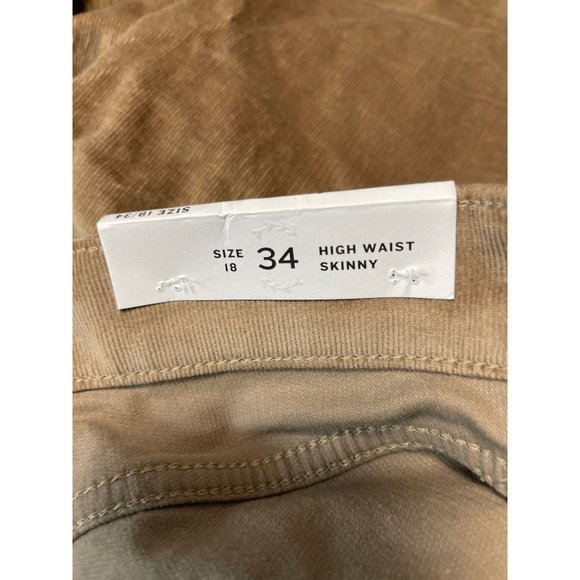 Loft High Waist Skinny Corduroy Pants Size 34 (18) - Picture 6 of 10